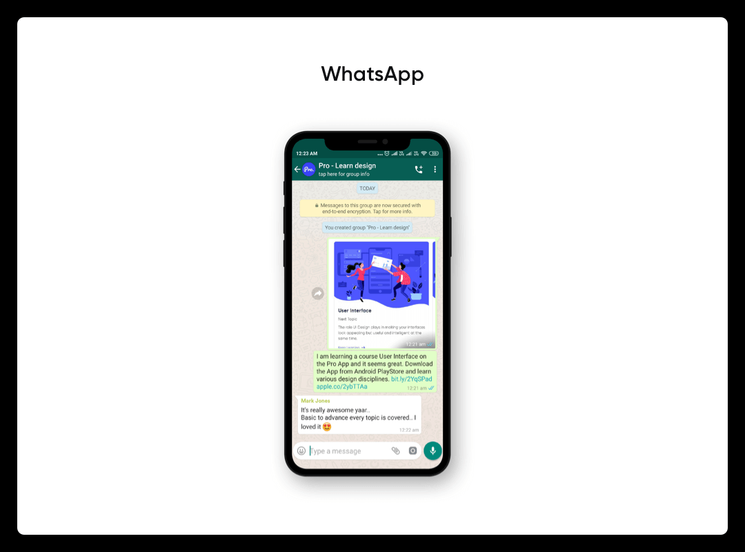 Chat Design Patterns-Whatsapp